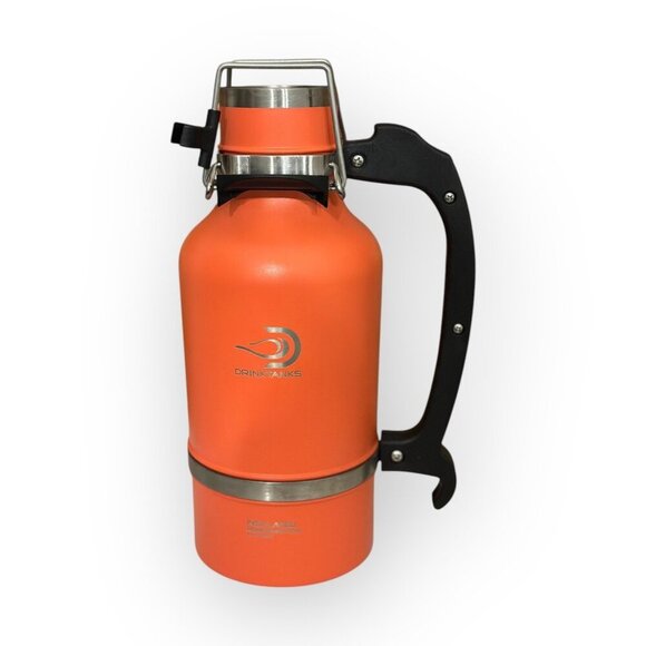 DrinkTanks Growler Travel Keg 64oz Steel Craft with Keg Cap in Coral: Rare Color - Picture 4 of 16